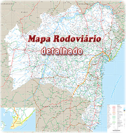 Mapa Rodoviario Bahia