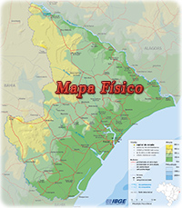 Mapa fisico Sergipe