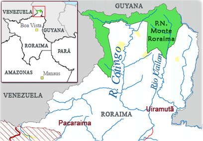 Mapa Monte Roraima