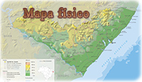 Mapa fisico Alagoas