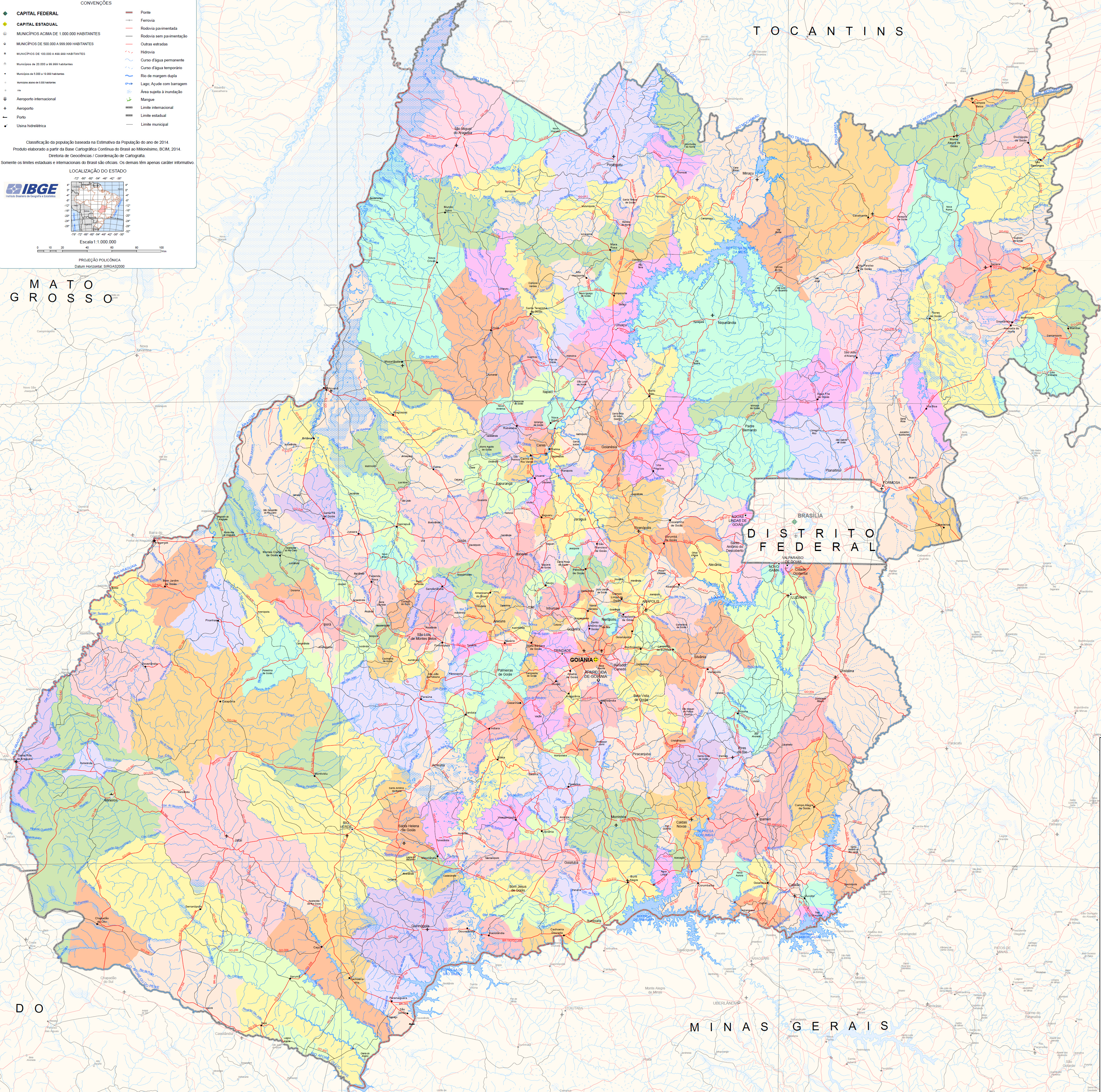 Mapa politico Goias