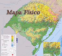 Mapa fisico RS