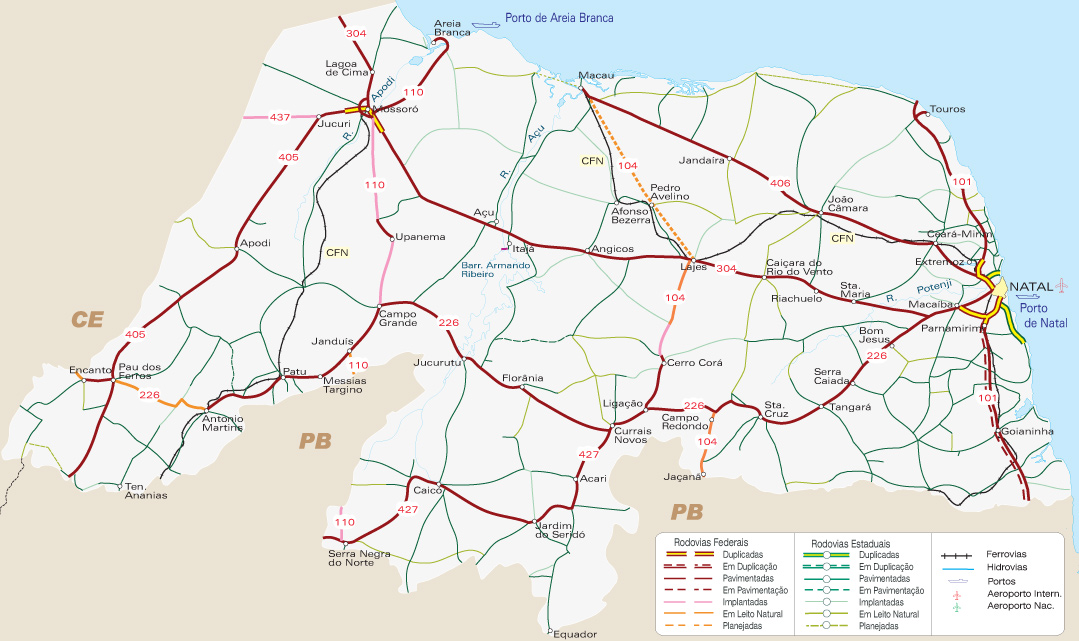 Mapa Rio Grande do Norte