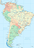 Mapa América Sul