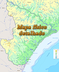Mapa geografico Sergipe