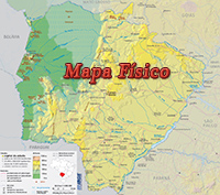 Mapa fisico Mato Grosso Sul