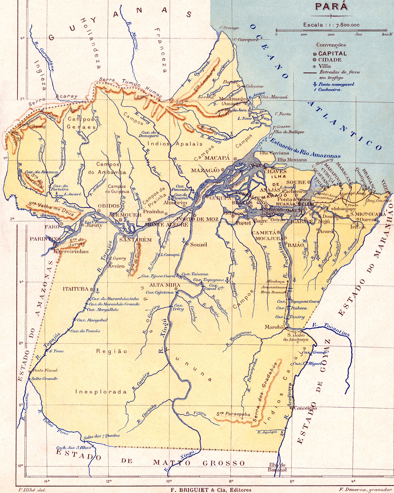 Pará mapa antigo