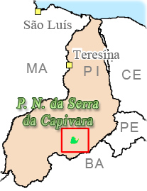 Mapa Serra Capivara
