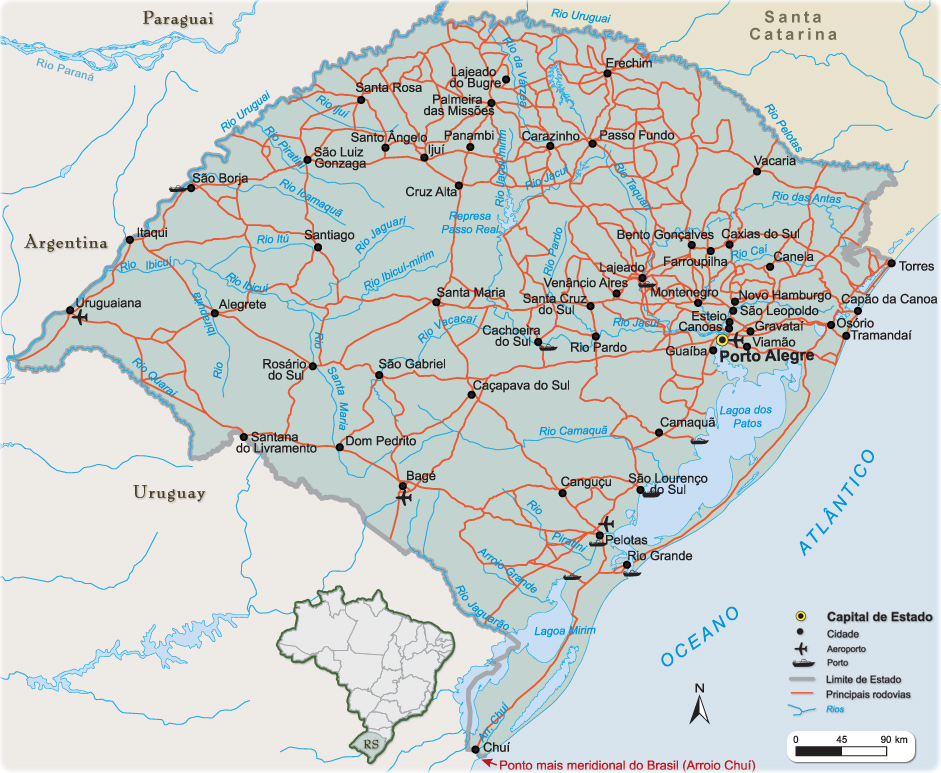 Mapas Do Rio Grande Do Sul