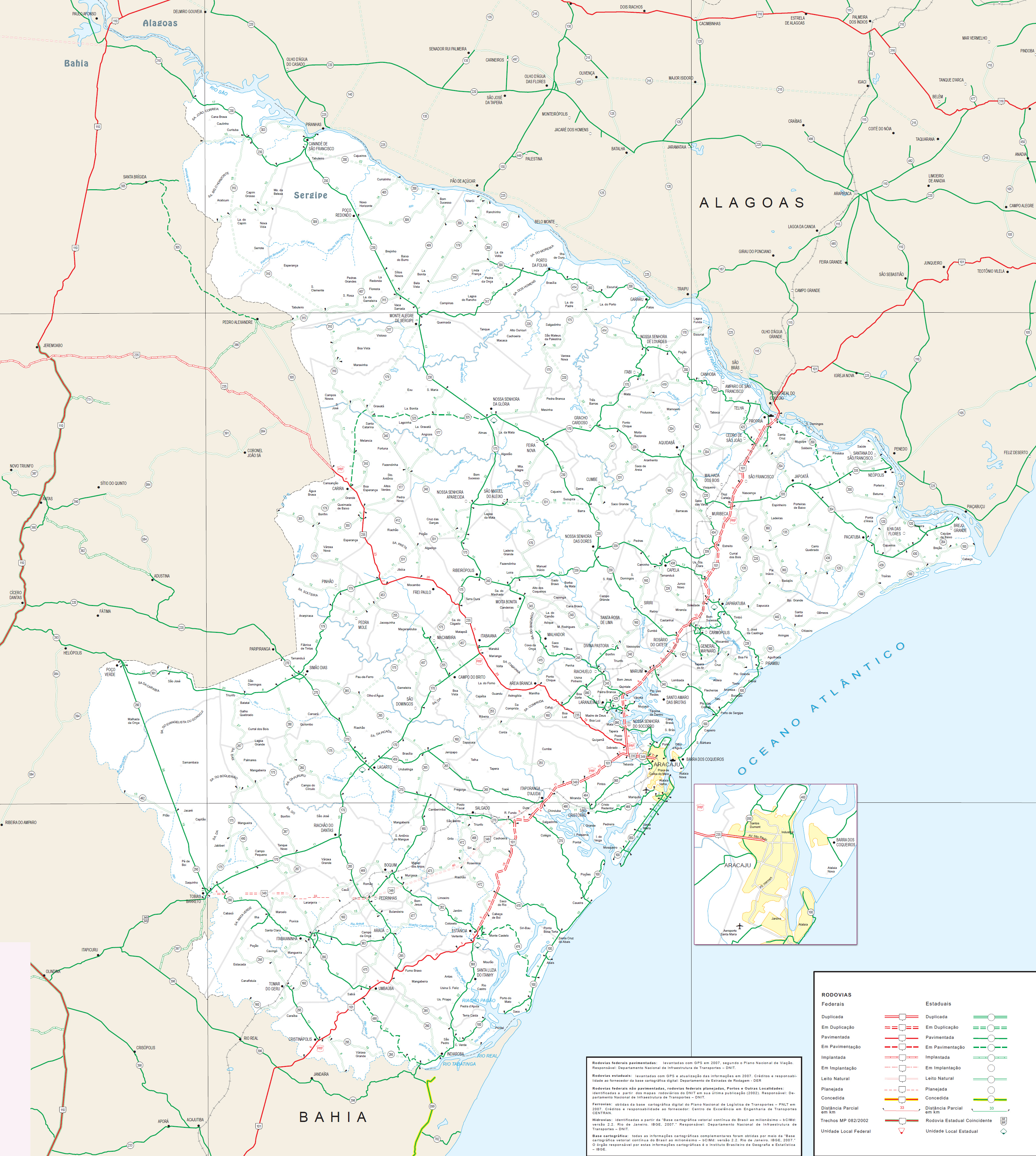 Mapa de Sergipe